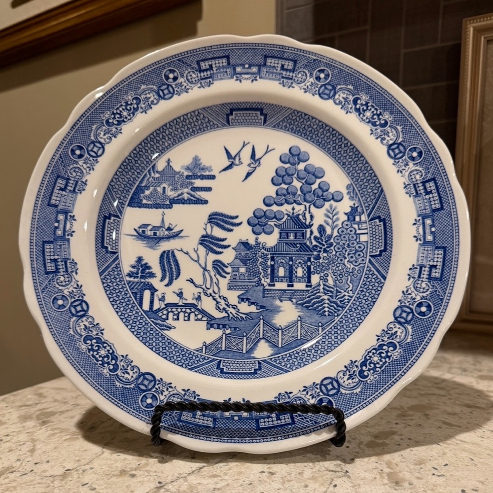 Vintage, The Spode Blue Room Collection, ’Willow’, Blue/White Dinner Plate. G22
